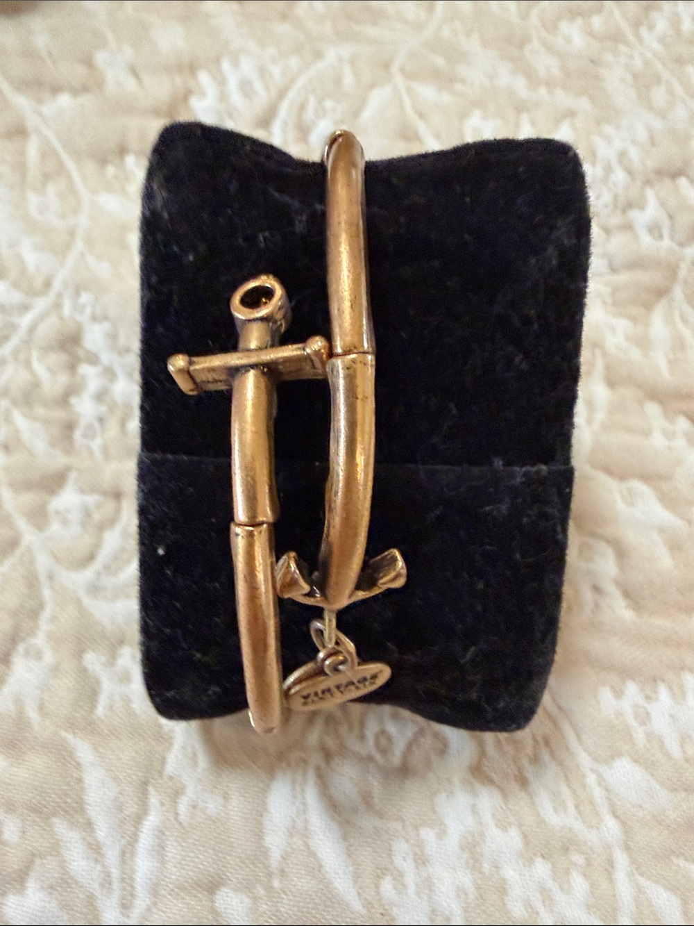 Alex and Ani Gold Anchor Toggle Bangle Bracelet